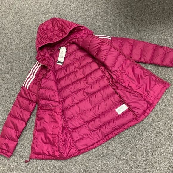 Adidas women's Essentials Light  Down Hooded Parka - Picture 6 of 16